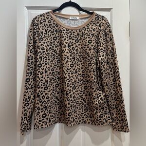 Women's Top By Designer Lamibaby Leopard Print Size XL Stylish Fashion Soft Lite